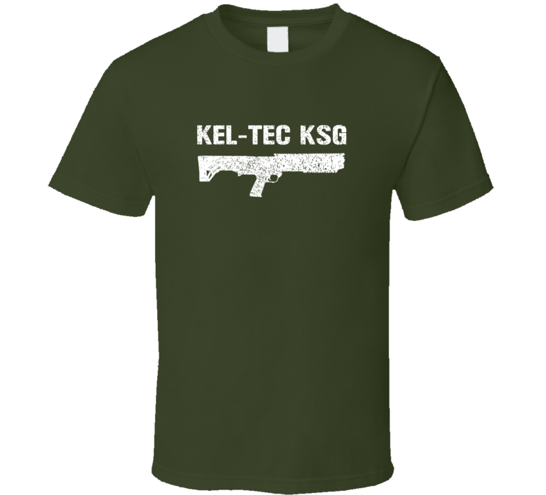 Keltec Ksg Shotgun Military Distressed T Shirt