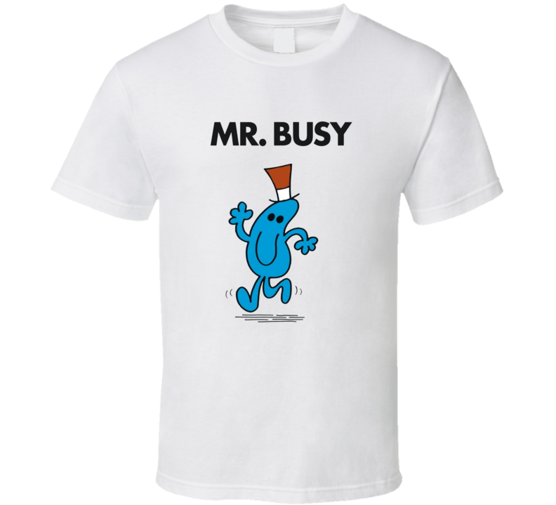 Mr Busy Character From Mr Men Book Series Fan T Shirt
