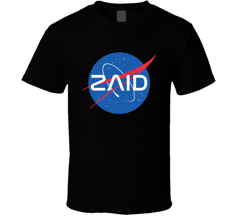 Zaid NASA Logo Your Name Space Agency T Shirt
