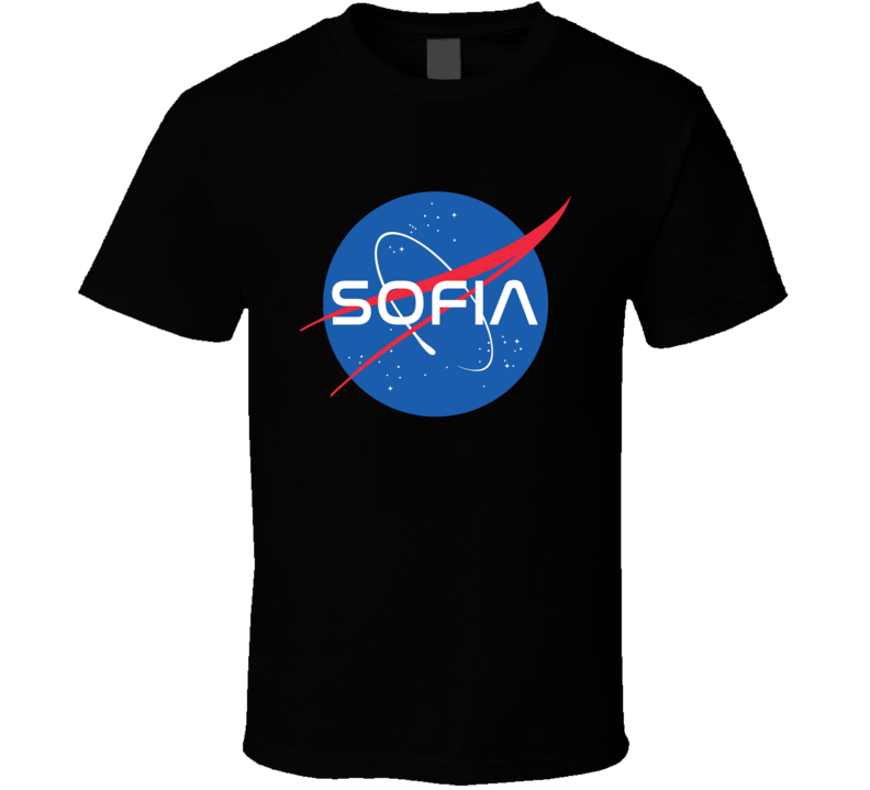 Sofia NASA Logo Your Name Space Agency T Shirt