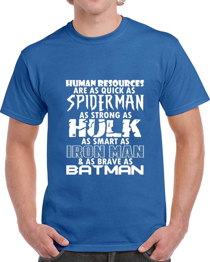 Human Resources Clever Comic Book Superhero T Shirt