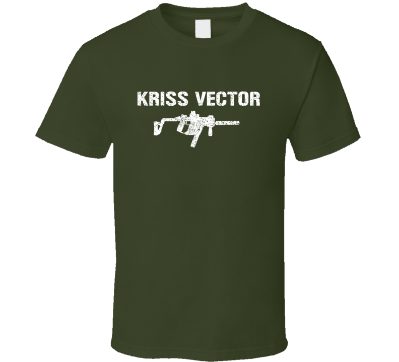 Kriss Vector Submachine Gun Military Distressed T Shirt