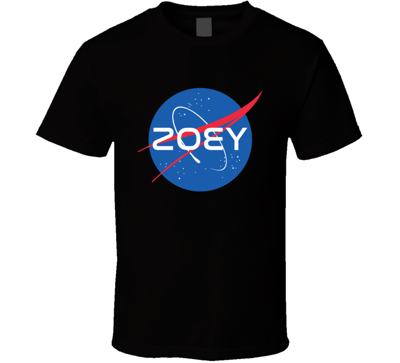 Zoey NASA Logo Your Name Space Agency T Shirt