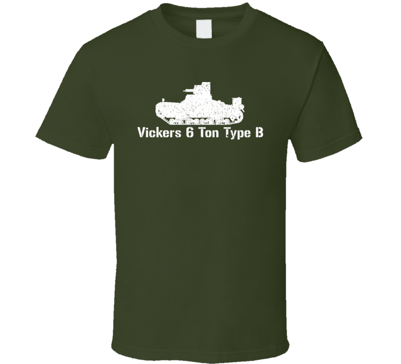 United Kingdom Light Tank Vickers 6 Ton Type B Military T Shirt