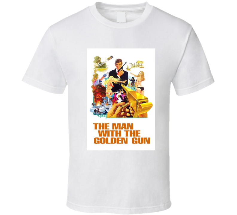 The Man With The Golden Gun 007 Movie Cover  T Shirt