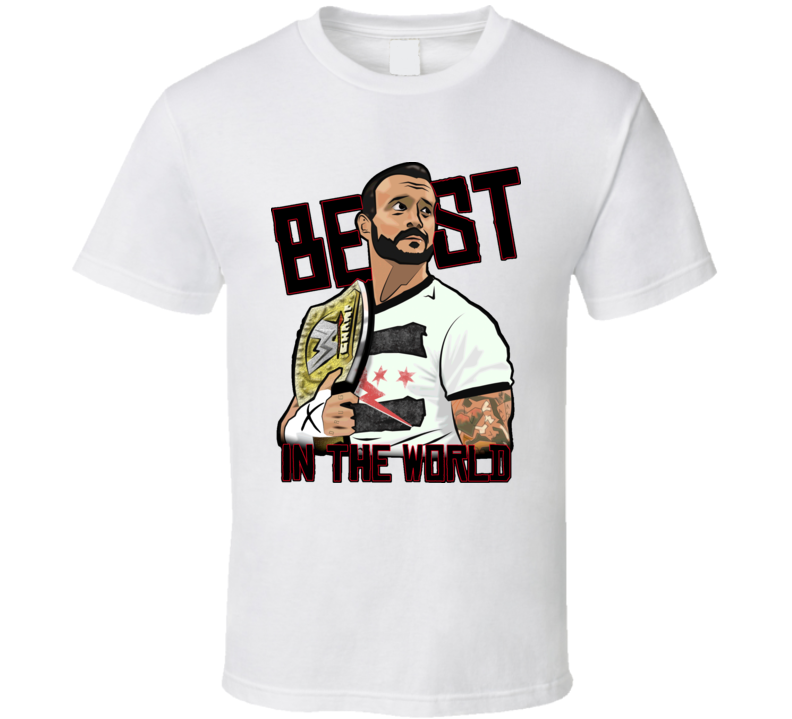 Cm Punk The Best In The World Wrestling Figure T Shirt