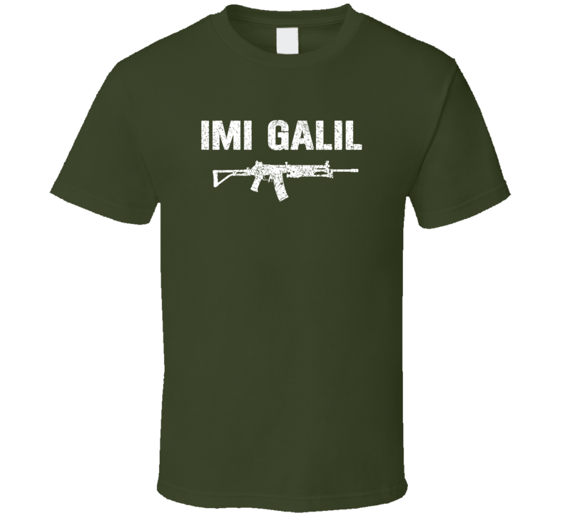Imi Galil Rifle Military Distressed T Shirt
