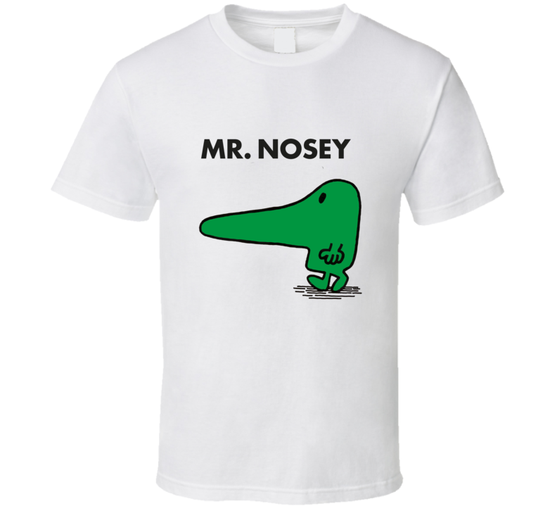Mr Nosey Character From Mr Men Book Series Fan T Shirt