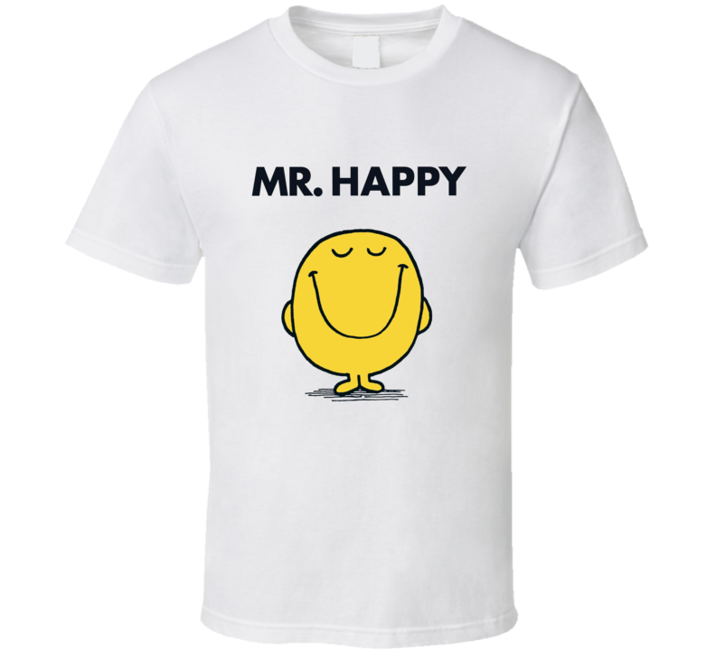 Mr Happy Character From Mr Men Book Series Fan T Shirt