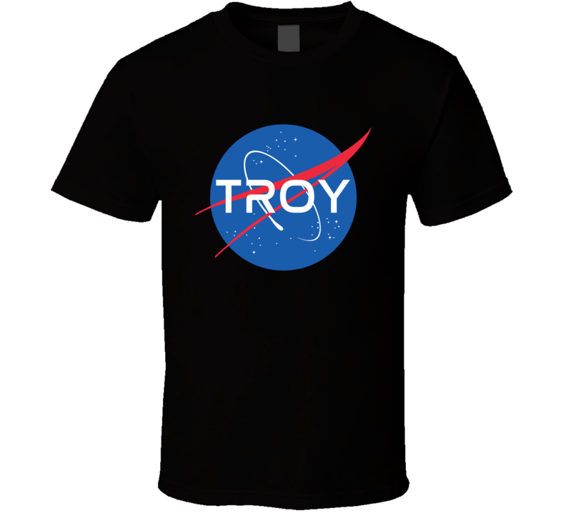Troy NASA Logo Your Name Space Agency T Shirt