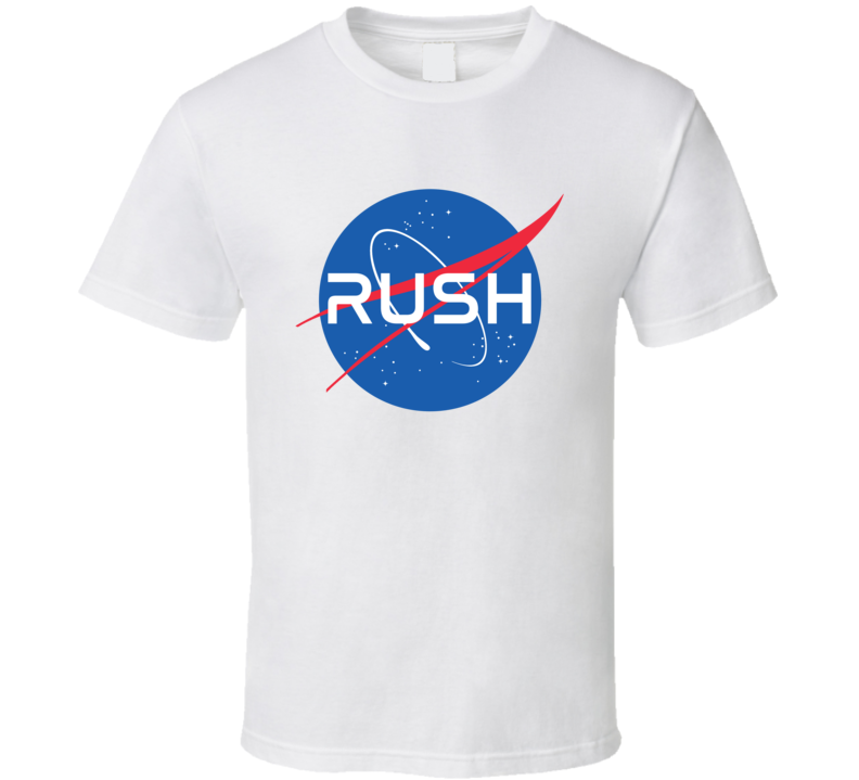 RUSH NASA Logo Your Last Name Space Agency T Shirt