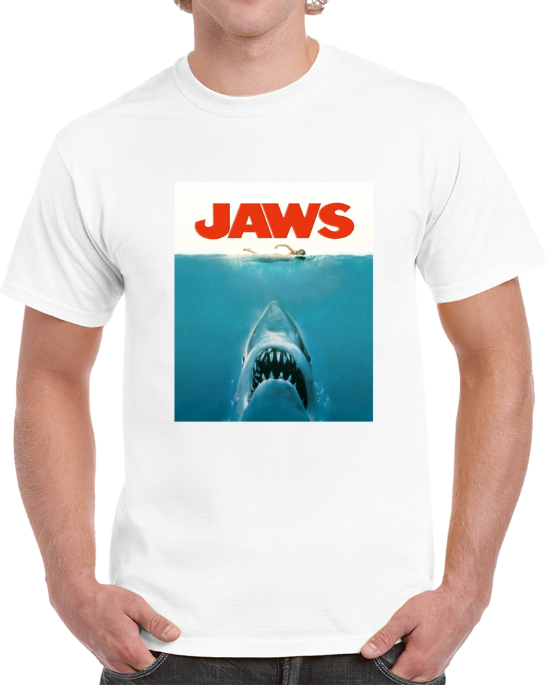 Jaws The Movie Poster Retro 1975 Gord Downie T Shirt