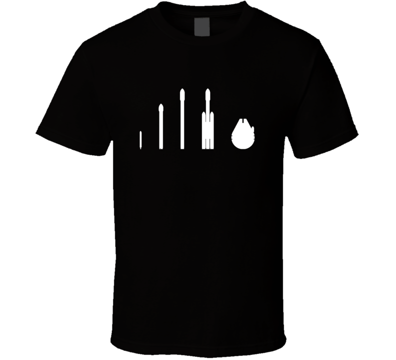 Falcon Evolution Falcon 1 Falcon 9 Falcon Heavy Millennium Falcon t Shirt Falcon Evolution Falcon 1 Falcon 9 Falcon Heavy Millennium Falcon t Shirt
