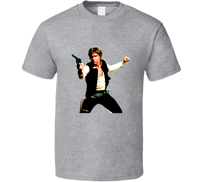 Han Solo Posterized Shooting Position T Shirt Han Solo Posterized Shooting Position T Shirt