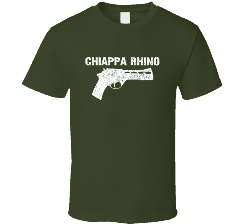 Chiappa Rhino Revolver Military Distressed T Shirt Chiappa Rhino Revolver Military Distressed T Shirt