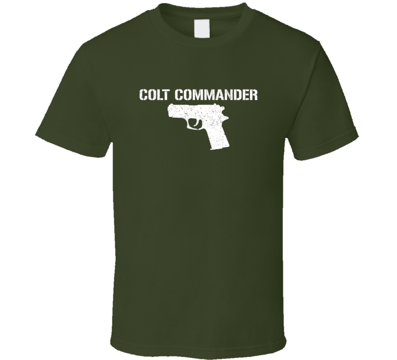 Colt Commander Pistol Military Distressed T Shirt Colt Commander Pistol Military Distressed T Shirt