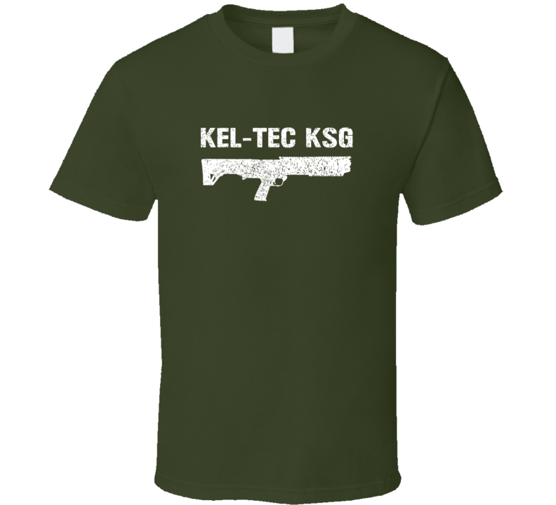 Keltec Ksg Shotgun Military Distressed T Shirt Keltec Ksg Shotgun Military Distressed T Shirt