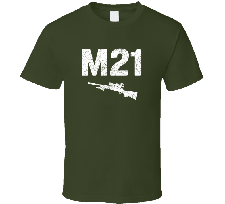 M21 Sniper Rifle Military Distressed T Shirt M21 Sniper Rifle Military Distressed T Shirt