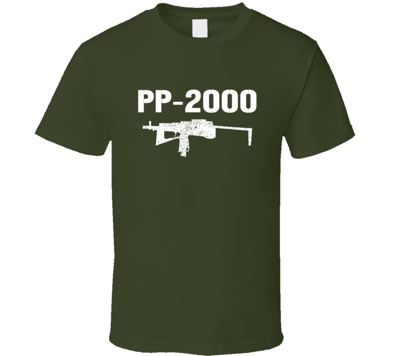 Pp2000 Submachine Gun Military Distressed T Shirt Pp2000 Submachine Gun Military Distressed T Shirt