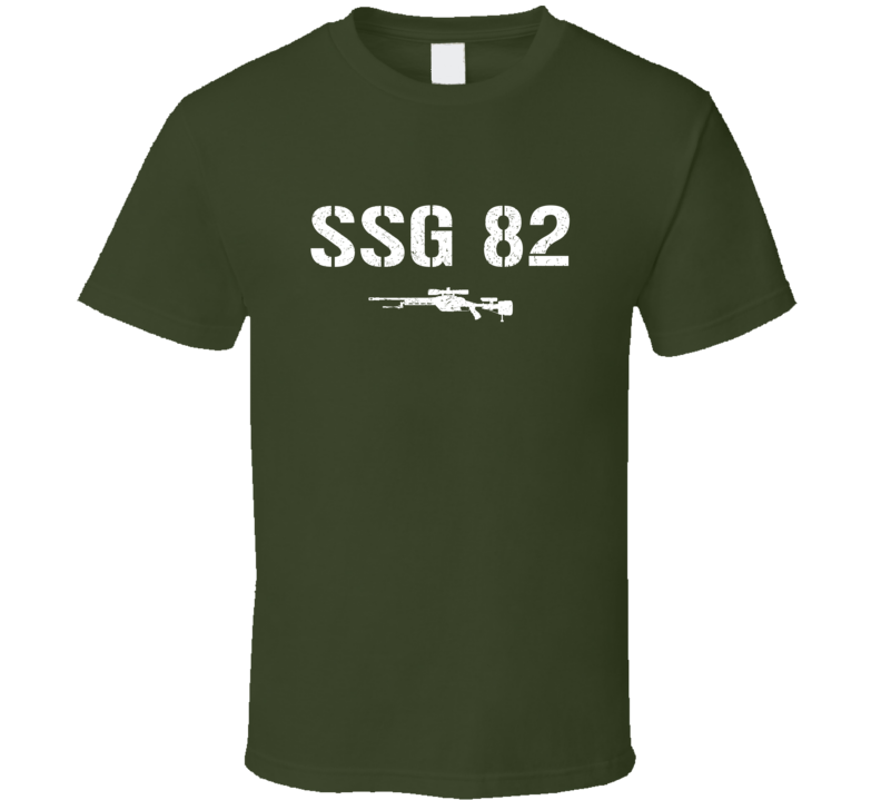 Ssg 82 Sniper Rifle Military Distressed T Shirt Ssg 82 Sniper Rifle Military Distressed T Shirt
