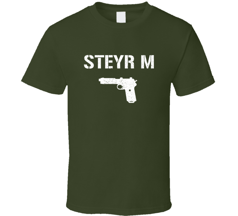 Steyr M Pistol Military Distressed T Shirt Steyr M Pistol Military Distressed T Shirt