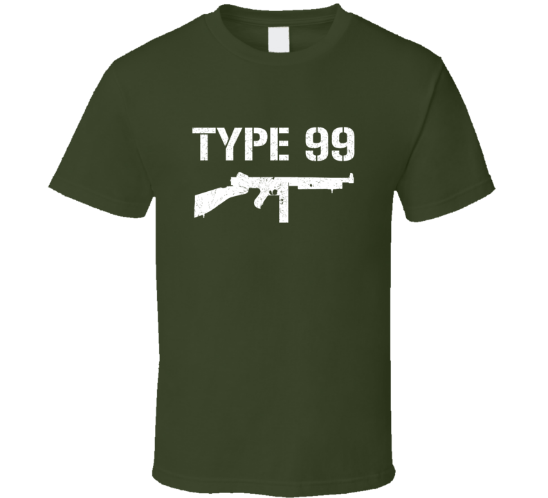 Type 99 Submachine Gun Military Distressed T Shirt Type 99 Submachine Gun Military Distressed T Shirt