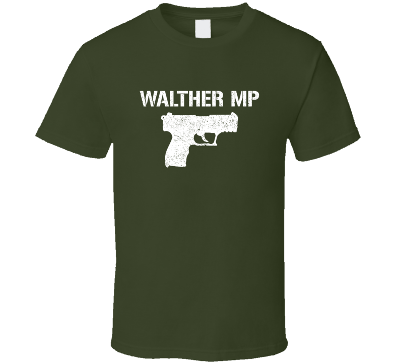 Walther Mp Pistol Military Distressed T Shirt Walther Mp Pistol Military Distressed T Shirt