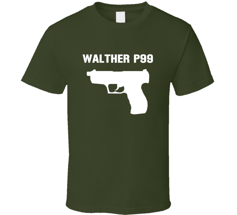 Walther P99 Pistol Military Distressed T Shirt Walther P99 Pistol Military Distressed T Shirt
