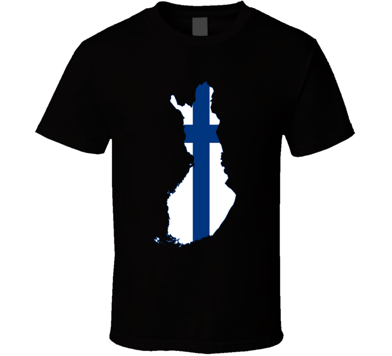 Finland Flag Map T Shirt Finland Flag Map T Shirt