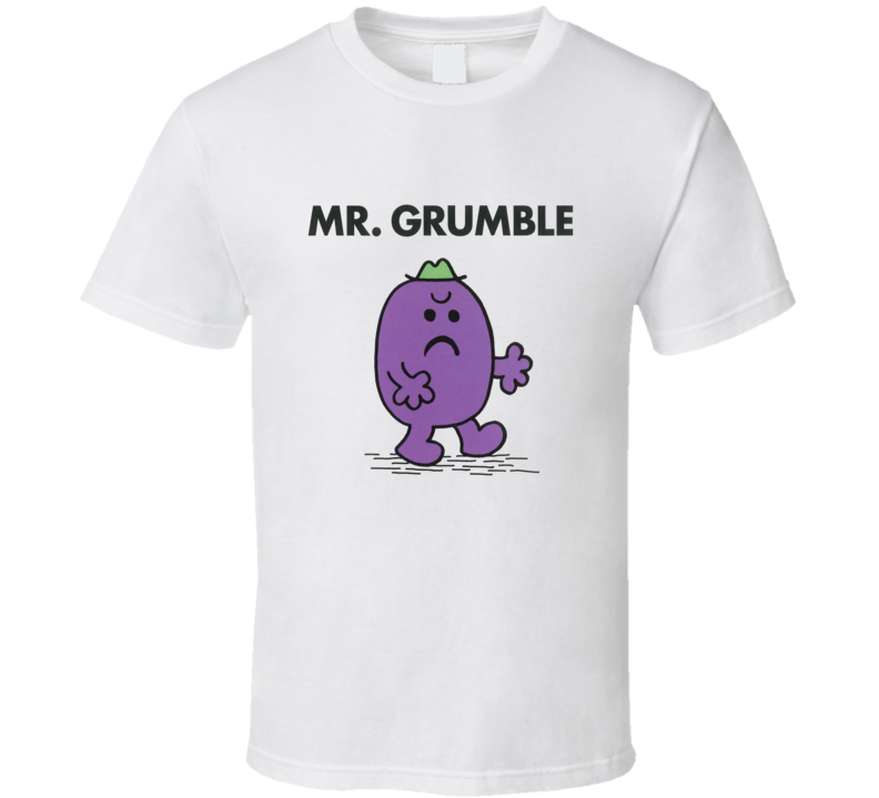 Mr Grumble Character From Mr Men Book Series Fan T Shirt Mr Grumble Character From Mr Men Book Series Fan T Shirt