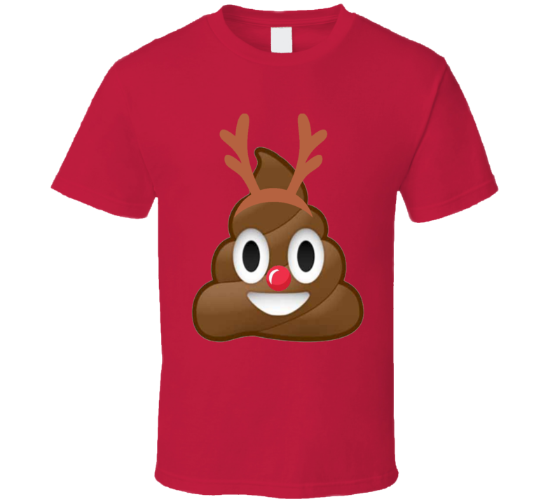 Christmas Poop Emoji Holiday Reindeer Antlers T Shirt Christmas Poop Emoji Holiday Reindeer Antlers T Shirt