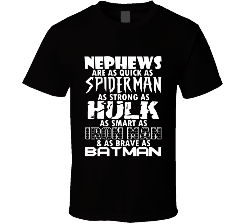 Nephews Funny Comic Book Superhero T Shirt