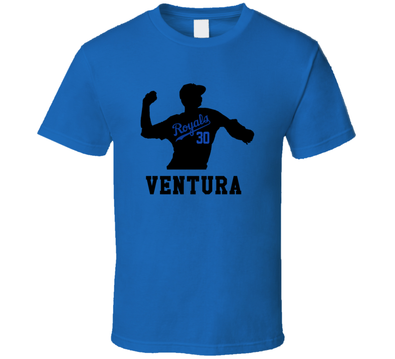Yordano Ventura Number 30 silhouette T Shirt Yordano Ventura Number 30 silhouette T Shirt