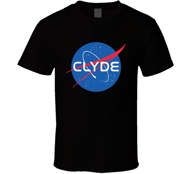 Clyde NASA Logo Your Name Space Agency T Shirt Clyde NASA Logo Your Name Space Agency T Shirt