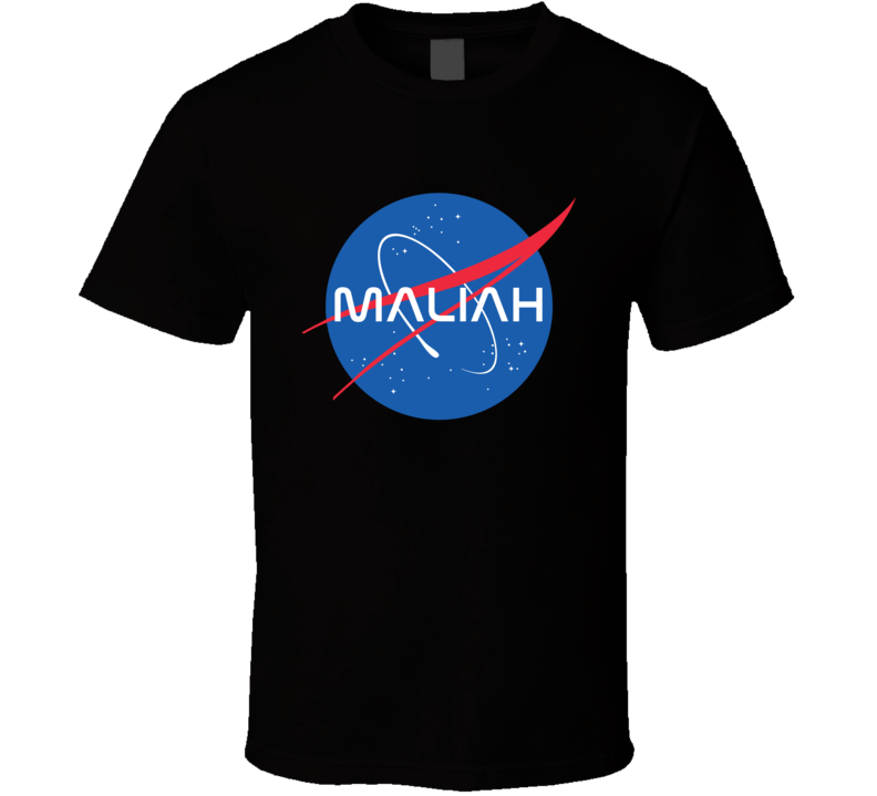 Maliah NASA Logo Your Name Space Agency T Shirt