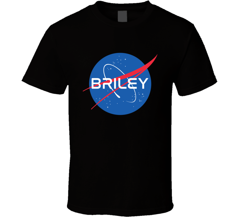 Briley NASA Logo Your Name Space Agency T Shirt
