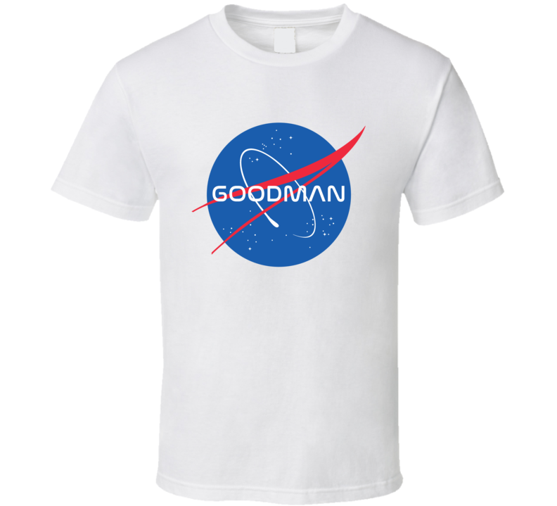 GOODMAN NASA Logo Your Last Name Space Agency T Shirt
