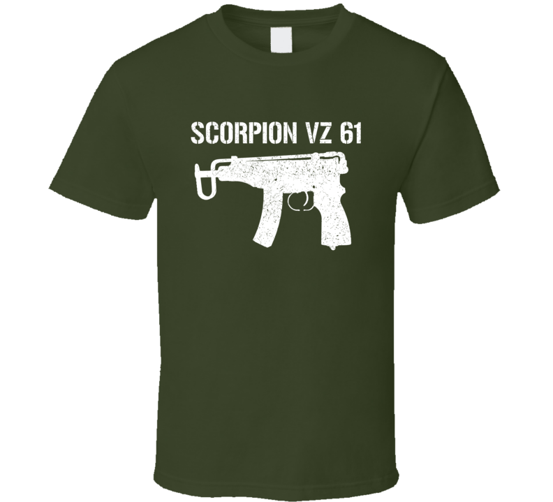 Scorpion Vz 61 Submachine Gun Military Distressed T Shirt