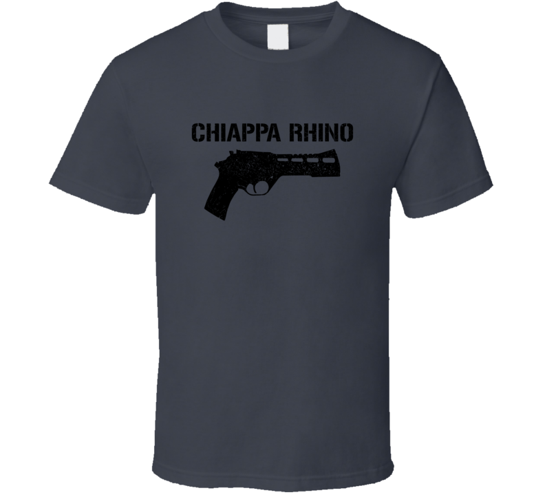 Chiappa Rhino Revolver Military Distressed Black T Shirt