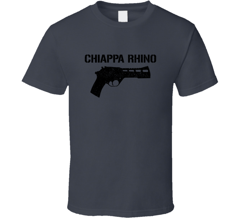 Chiappa Rhino Revolver Military Distressed Black T Shirt Chiappa Rhino Revolver Military Distressed Black T Shirt