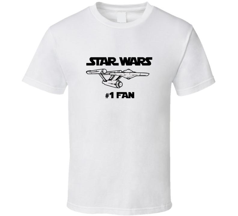 Star Wars Trek Number One Fan Funny Parody Inverted T Shirt