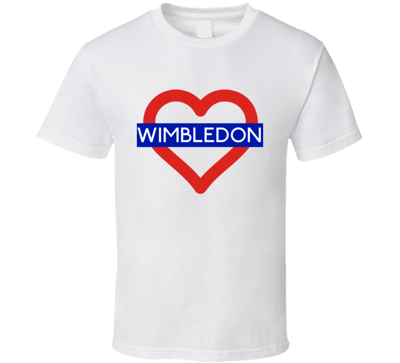 Love London Underground Tube Wimbledon Heart Design England T Shirt Love London Underground Tube Wimbledon Heart Design England T Shirt