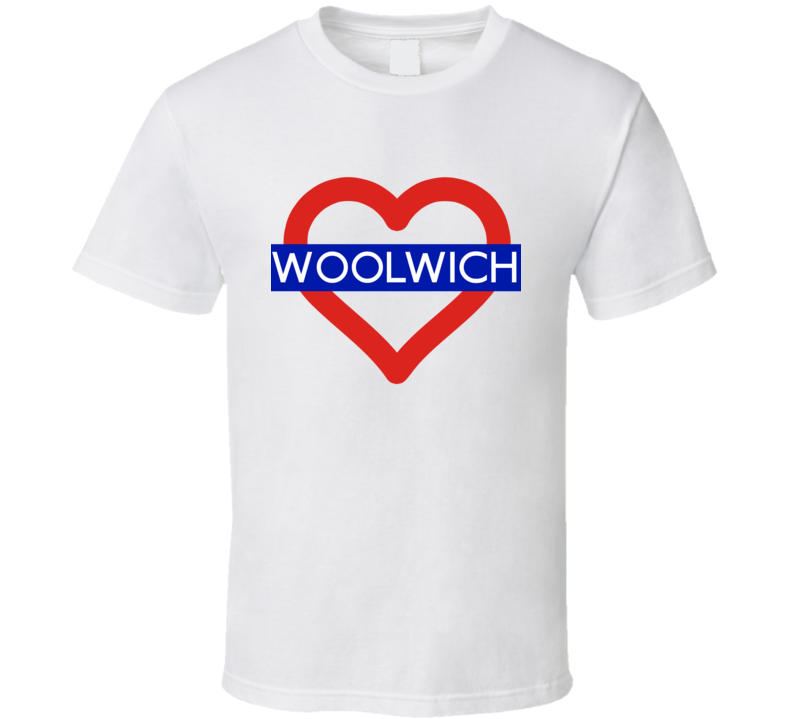 Love London Underground Tube Woolwich Heart Design England T Shirt Love London Underground Tube Woolwich Heart Design England T Shirt