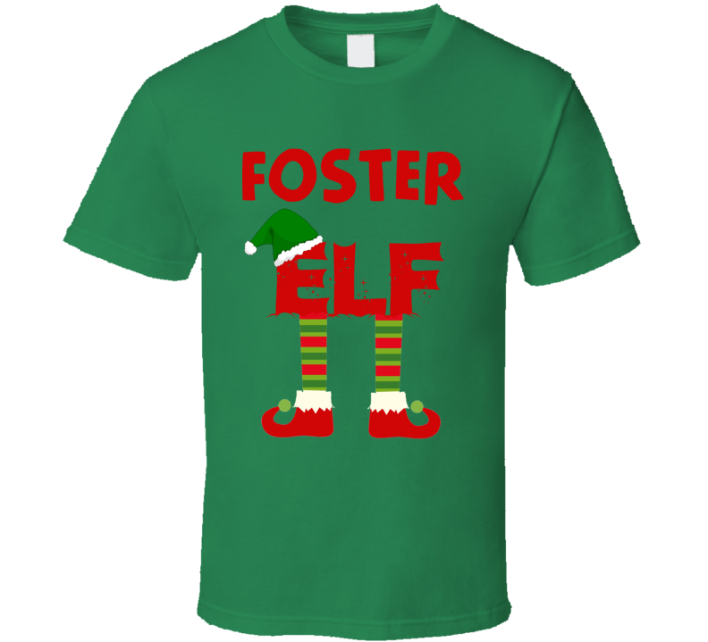 foster Elf Christmas Holiday Personalized T Shirt