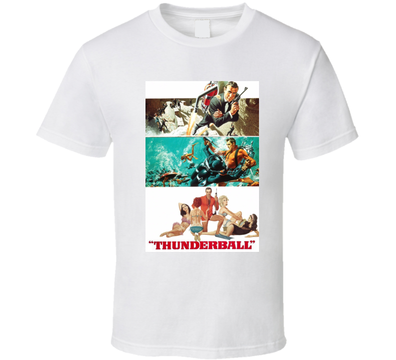 Thunderball 007 1965 007 Movie Cover  T Shirt