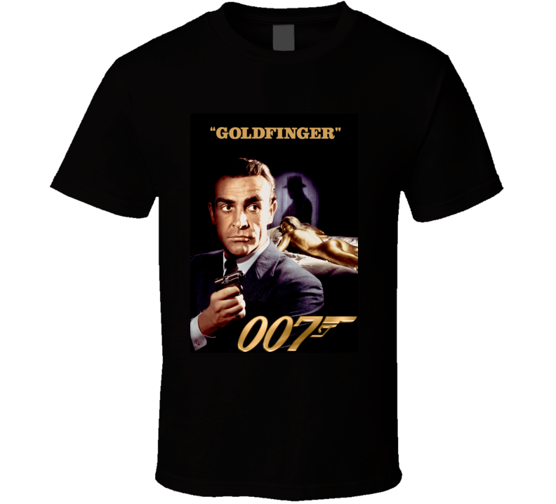 Goldfinger 007 1964 007 Movie Cover T Shirt Goldfinger 007 1964 007 Movie Cover T Shirt