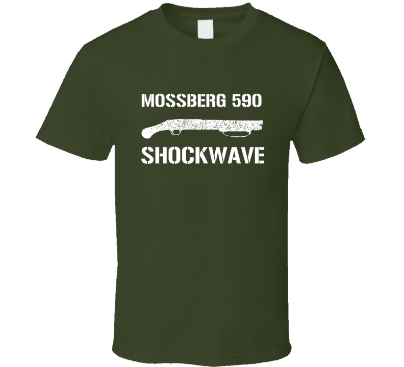 Mossberg 590 Shockwave Shotgun Military Distressed T Shirt