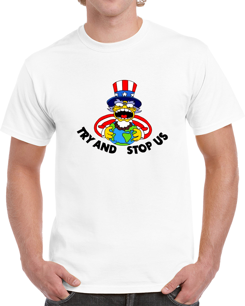 Try And Stop Us America Clever Cartoon T Shirt Try And Stop Us America Clever Cartoon T Shirt