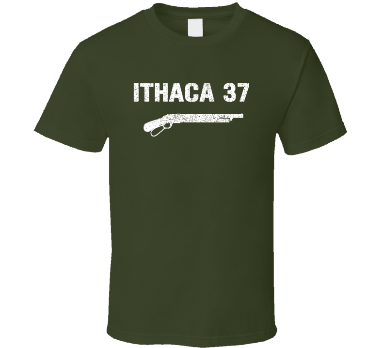 Ithaca 37 Shotgun Military Distressed Updated T Shirt