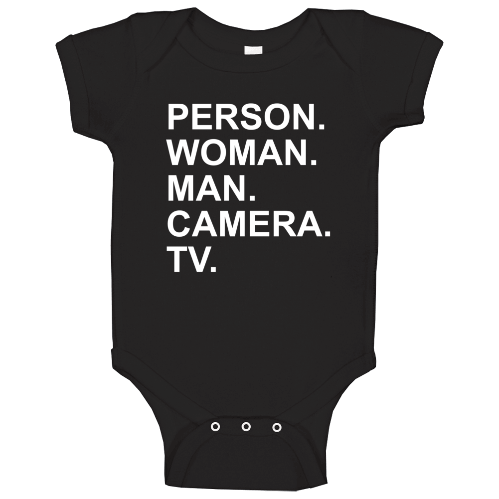 Person Woman Man Camera Tv Funny Political Baby One Piece Person Woman Man Camera Tv Funny Political Baby One Piece